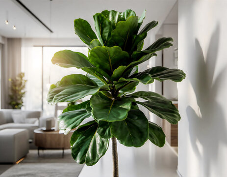 Fiddle Leaf Fig in a Modern Sunlit Apartment