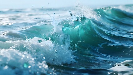 Seamless abstract blue-white ocean foam texture. Suitable for design backgrounds, spa, and natural relaxation content