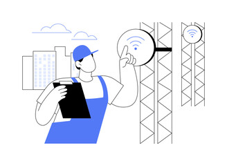 Field service isolated cartoon vector illustrations.