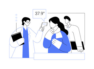 Temperature sensor isolated cartoon vector illustrations.