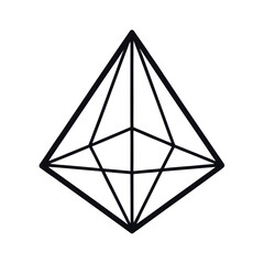 Light Prism Outline Vector Design