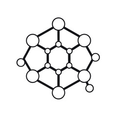 Molecule Structure Outline Vector Design