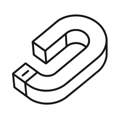 Magnet Outline Vector Design
