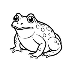 Toad Outline Vector Design