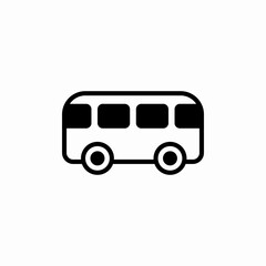 bus public transportation icon sign vector