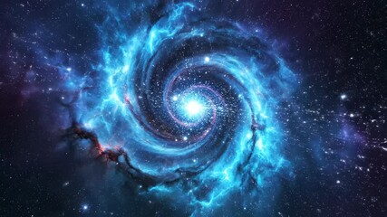 Experience the mesmerizing dance of spiral galaxies as vivid colors swirl in the cosmos. Watch the dynamic beauty unfold, showcasing the mysteries of deep space.