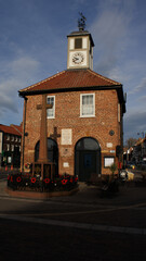 The old historic town hall in Yarm in North Yorkshire