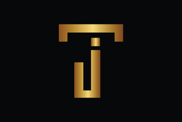 Initial Letter TJ OR JT Logo Vector Illustration for any business.
