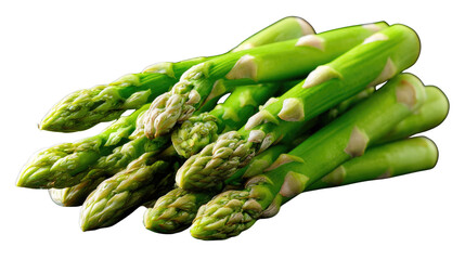 Fresh Green Asparagus: Close-up shot of a bunch of fresh, vibrant green asparagus spears, a symbol of health, wellness, and culinary delight.