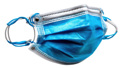 Protective Shield: A blue surgical mask lies gently, a symbol of health consciousness, reminding us of the need for precautions.