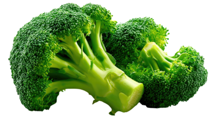 Fresh Broccoli: Vibrant, crisp broccoli florets, showcasing their natural, vivid green hue and a testament to fresh, wholesome nutrition.