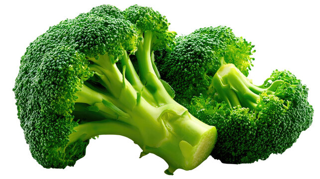 Fresh Broccoli: Vibrant, crisp broccoli florets, showcasing their natural, vivid green hue and a testament to fresh, wholesome nutrition.