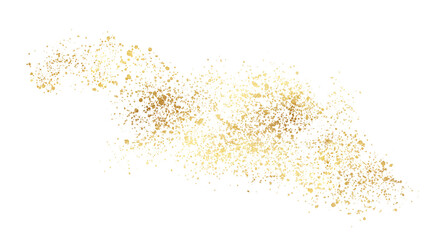 Golden abstract sparkle particle on transparent background