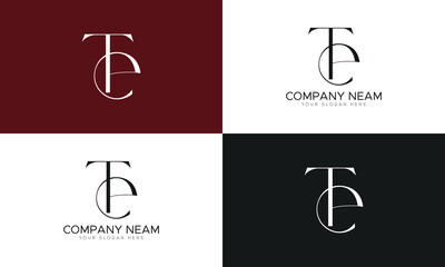 TE creative initial  logo design vector template