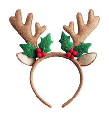 Fototapeta premium PNG Festive reindeer antler headband