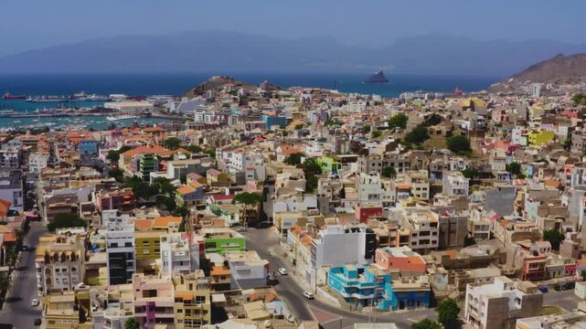 Mindelo, Cabo Verde, Africa, by drone