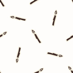 Religious prayer candle seamless vector pattern. Christian home decor background for sunday school bible study. Reflection lit candle all over print. 