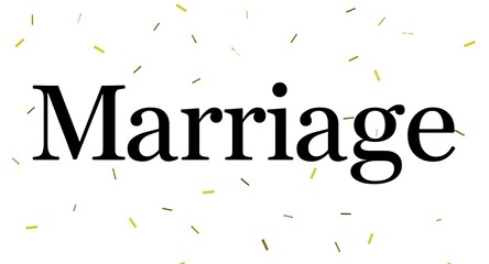 Celebrate your love with the beautiful word "Marriage"