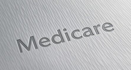 Elegant Medicare logo embossed on modern textured background, conveying trust and reliability