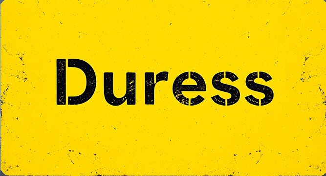 Bold distress text on a weathered yellow background creates a stark warning sign for urgent situations