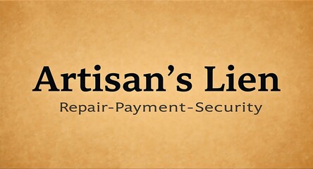 Secure your business with Artisan's Lien protection for repair and payment