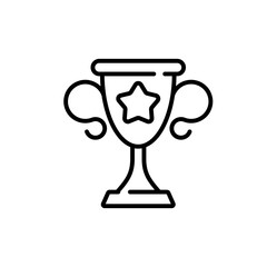 Awards and recognition vector icon. editable line icon, linear, achievement, trophy, winner
