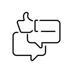 Speech bubble vector icon. editable line icon for communication, chat, and talk