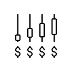 Financial vector icon. editable line icon for market analysis, finance, trade