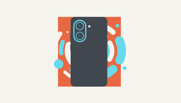 A stylish smartphone with a dualcamera system highlighting its photographic capabilities with a blurred background effect.