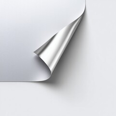 A Crisp Sheet of White Paper Elegantly Curled with Smooth Edges and a Subtle Texture Under Soft Light