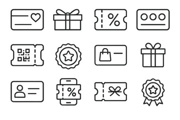 Code digital icons vector coupon voucher reward item sale icon discount gift