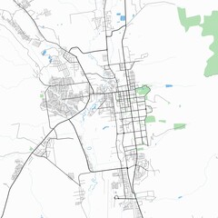 Map of the city of Yuzhno-Sakhalinsk, Sakhalin Oblast, Russia.