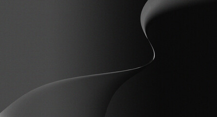 abstract black color with soft gradation and beautiful curves
