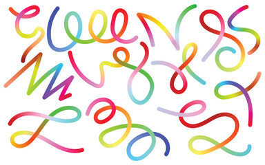 Colorful spiral abstract, Joyful loop pattern art, Bright playful flow lines