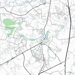 Map of the city of Podolsk, Moscow Oblast, Russia.