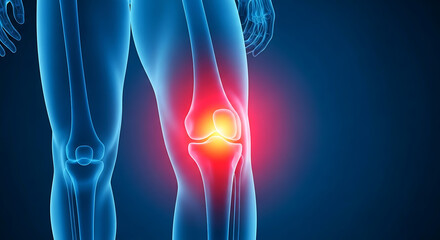 Knee Pain Anatomy Illustration of Knee Joint Inflammation for Medical Education
