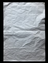Crumpled White Paper Texture with Varied Shadows and Highlights Creating a Dynamic Visual Experience for Artistic Backgrounds
