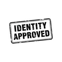 Identity approved rubber stamp grunge effect