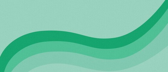 Green Wave Lines – Abstract Curved Pattern on Light Minimal Background