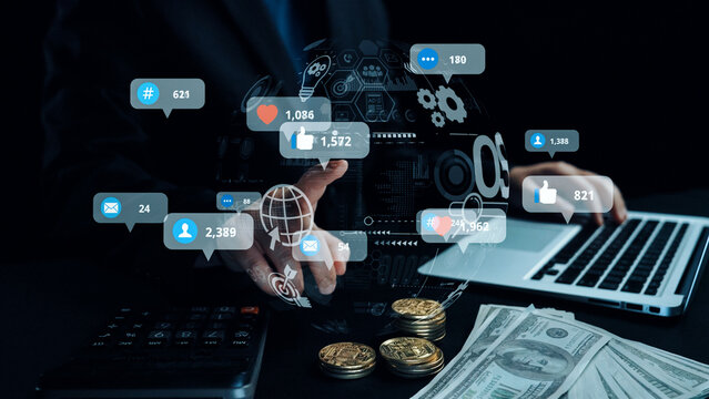 Social media marketing strategy with engagement metrics. Social marketing boosts media visibility. Social media marketing drives traffic. Social media marketing increases engagement. Elide - Powered by Adobe