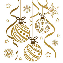 set of christmas balls