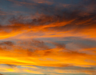 orange sunset in the sky