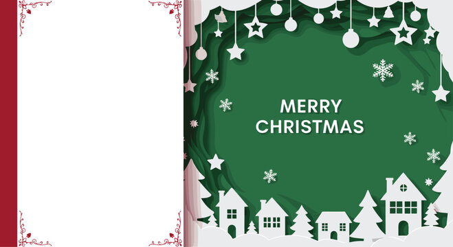 Create a festive Merry Christmas card with this customizable template for invitations, greetings, and holiday announcements