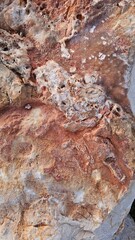 texture of large stones in the sea