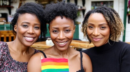 Fototapeta premium Peaceful parades: the beauty of acceptance and diversity in city streets. Magazine cover. City celebration: subtle shifts in shades elevate a unity parade. Feature story. Candid shot.