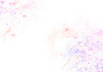 Abstract Colorful Powder Explosion. Nebula Galasy on Transparent Background