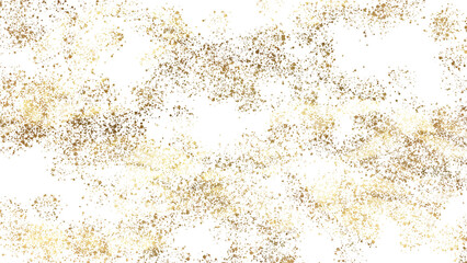 golden flake texture sparkle on isolated tansparent background