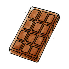PNG Hand-drawn chocolate bar illustration.