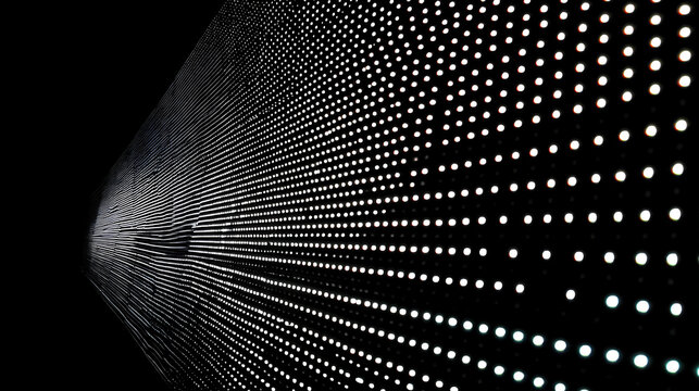 Led screen texture dots display black background.	