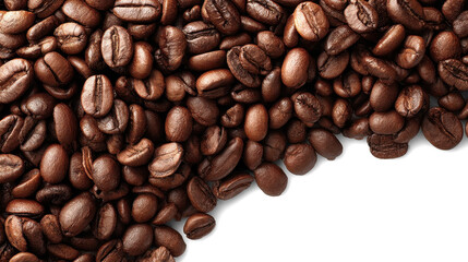 Fototapeta premium Coffee beans on white background